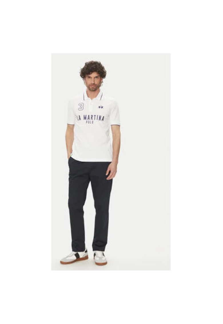 Tricou Polo barbati  PK001, Bumbac/Elastan, 3XL INTL, Alb