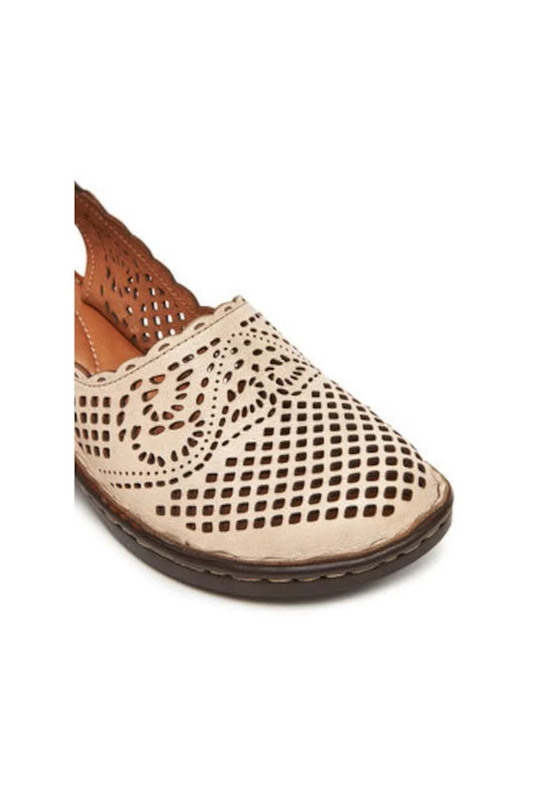 Sandale dama, 720036-08,  Piele naturala, Bej
