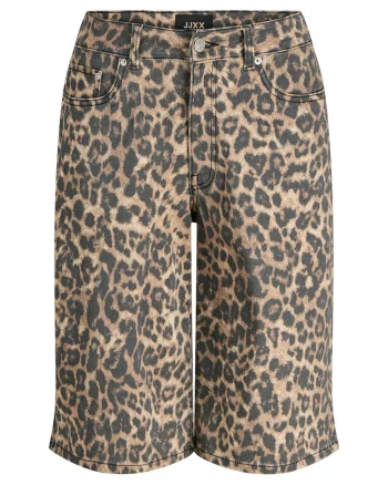 Pantaloni dama,  CORNSTALK LEOPARD, bumbac, maro