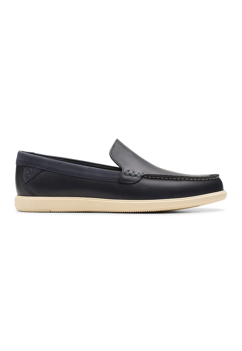 Pantofi boat de piele nabuc Bratton, Albastru ultramarin