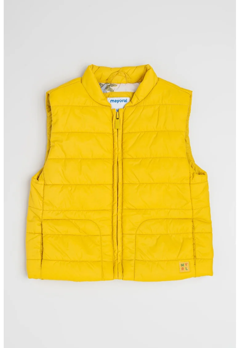 Vesta matlasata din nylon, Galben mustar