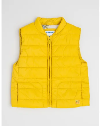 Vesta matlasata din nylon, Galben mustar