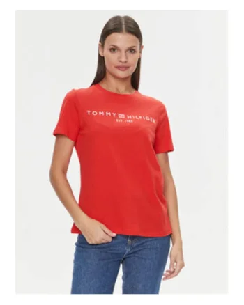 Tricou din bumbac cu logo pe piept si decolteu rotund