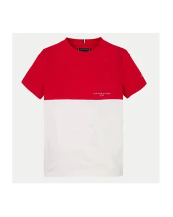 Tricou din bumbac cu aspect colorblock