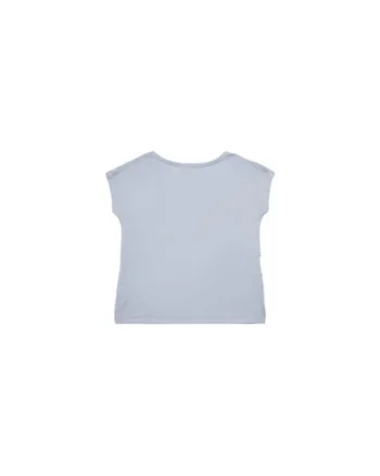 Tricou fete  3I1XA105X, Bumbac organic, 74 CM, Albastru