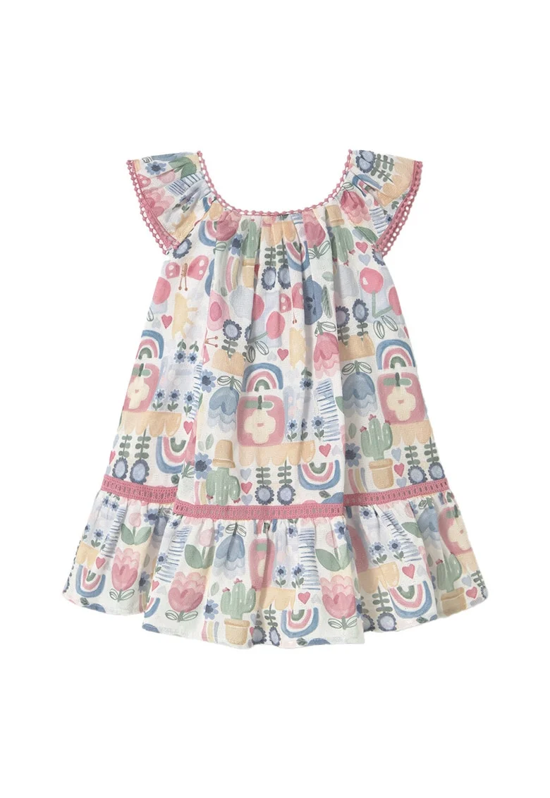 Rochie de vara fete  1917 61, Bumbac, 4 ani, Multicolor
