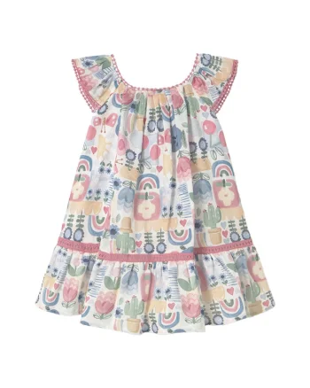 Rochie de vara fete  1917 61, Bumbac, 4 ani, Multicolor