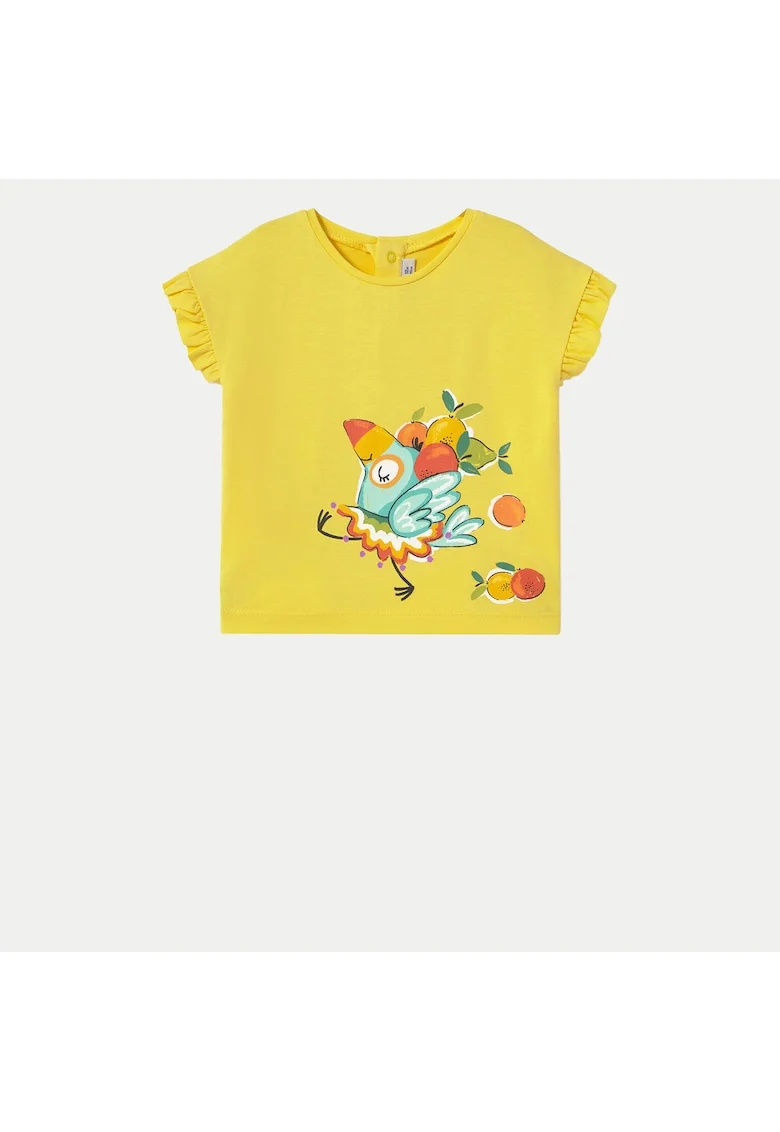 Tricou fete  1048, Bumbac/Elastan, 4 ani, Galben