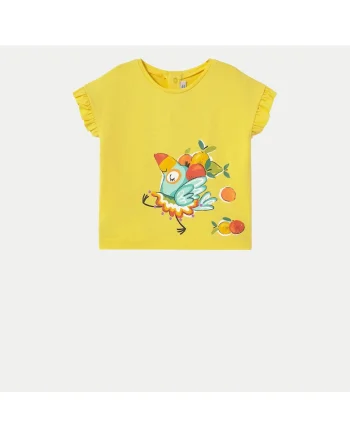 Tricou fete  1048, Bumbac/Elastan, 4 ani, Galben