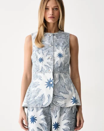 Never Fully Dressed vestă pentru femei din denim