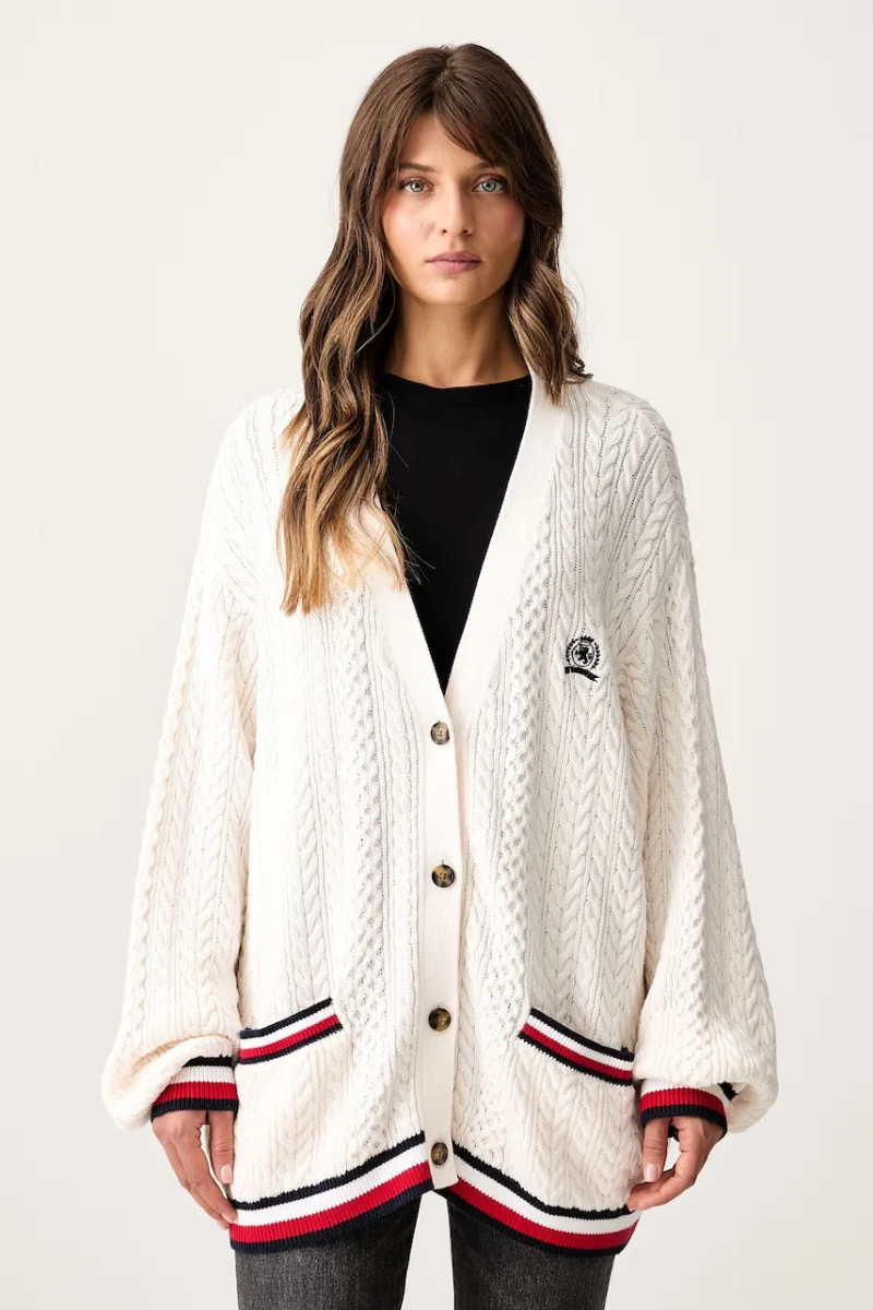 Tommy Jeans cardigan pentru femei, din bumbac