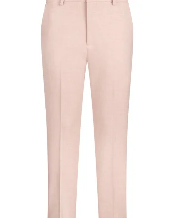 Pantaloni chino cu model uni, Roz pal
