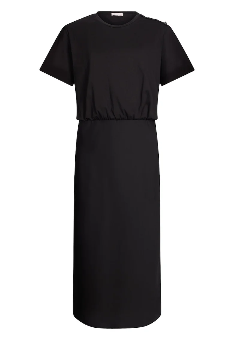 Rochie midi cu maneci scurte, Negru