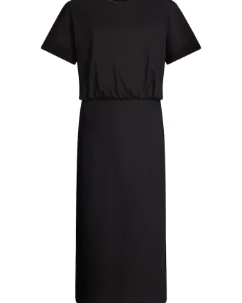 Rochie midi cu maneci scurte, Negru