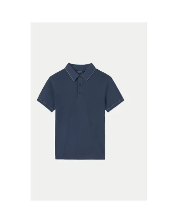 Tricou Polo baieti  6129, Bumbac/Poliamida, Bleumarin, Bleumarin