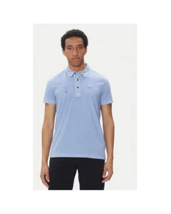 Tricou polo barbati  251PO1852J677, Bumbac, Albastru deschis, Albastru deschis