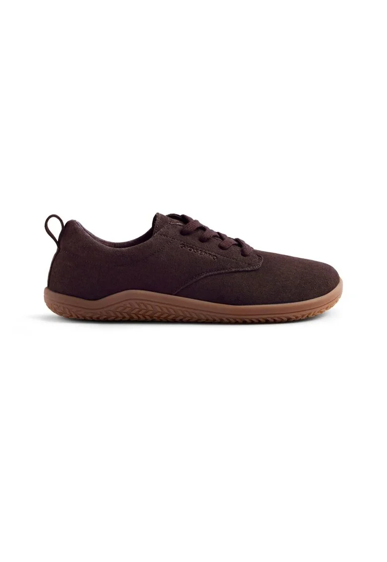 Pantofi sport low-cut de piele intoarsa, Maro
