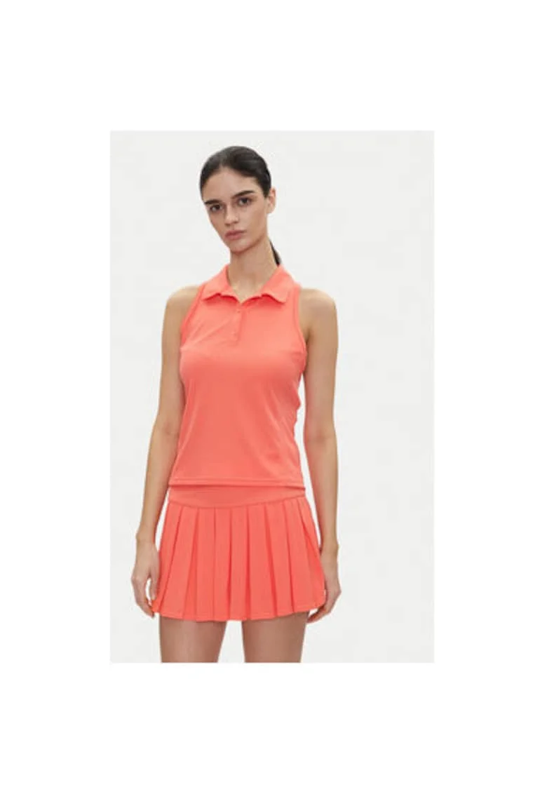 Tricou Polo dama  DP5T1185, Poliester/Poliester reciclat, Corai, Rosu deschis