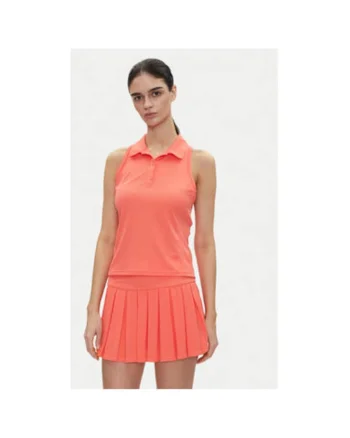 Tricou Polo dama  DP5T1185, Poliester/Poliester reciclat, Corai, Rosu deschis