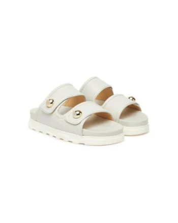 Slapi dama, YJ54SFE Y62000,  Piele naturala, Ecru, Ecru