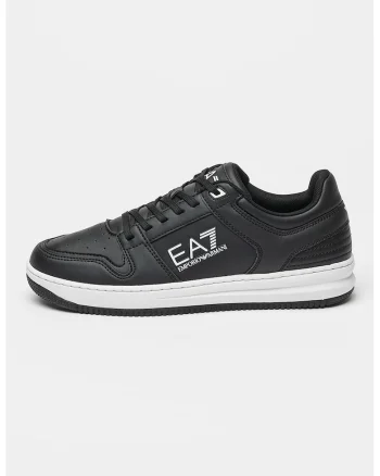 Pantofi sport de piele ecologica cu model colorblock, Negru