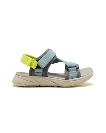 Sandale cu talpa plata si inchidere velcro, Bleumarin