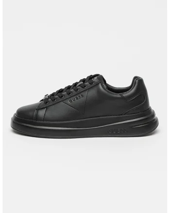 Pantofi sport din piele si piele ecologica, Negru