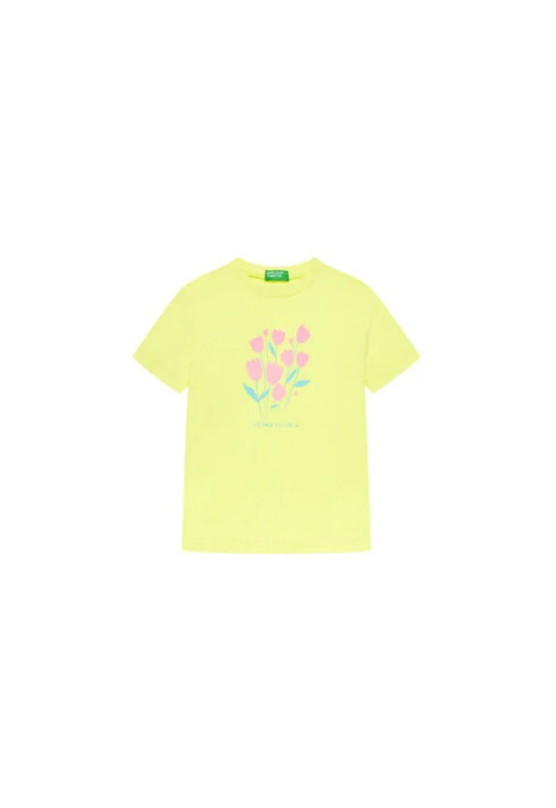Tricou pentru fete  3JERG10J3, Bumbac, Galben, Galben