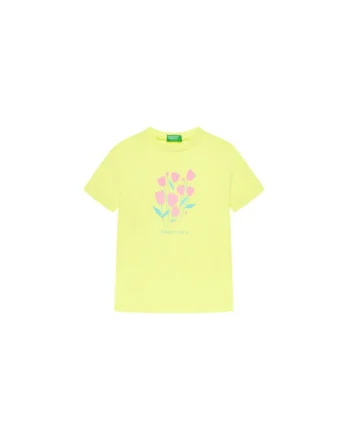 Tricou pentru fete  3JERG10J3, Bumbac, Galben, Galben