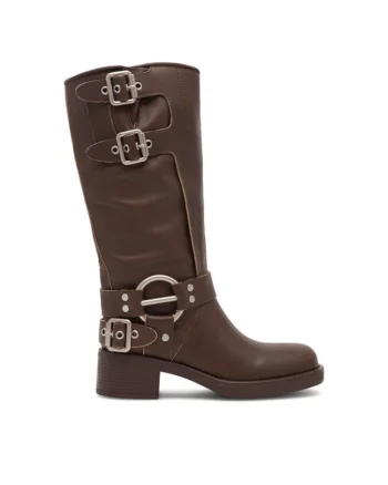 Botine dama,  590558822280437, Piele naturala, Maro
