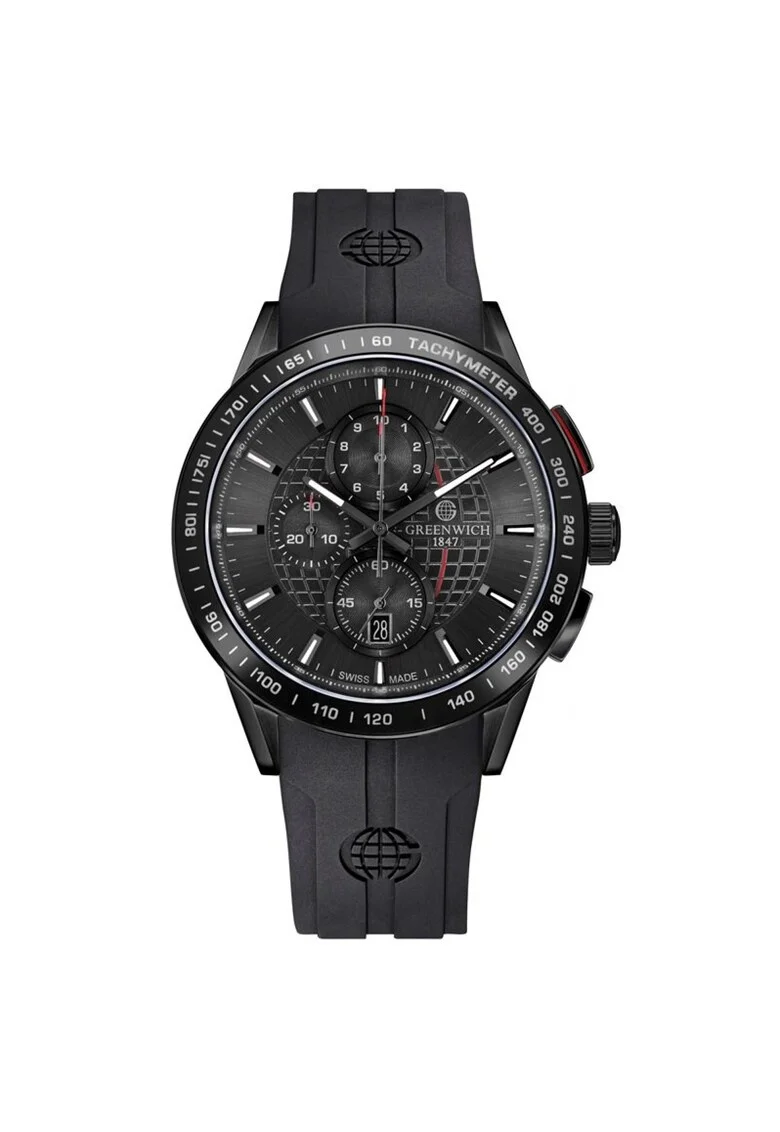 Ceas Barbati,  Le Gras curea neagra GWQC061411, Negru