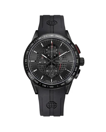 Ceas Barbati,  Le Gras curea neagra GWQC061411, Negru