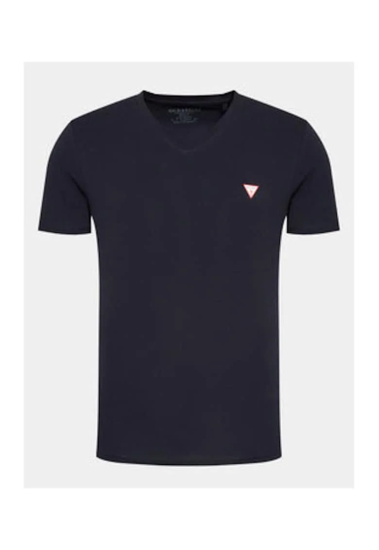 Tricou slim fit cu decolteu in V