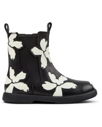 Ghete cu model floral Duet Twins, Negru