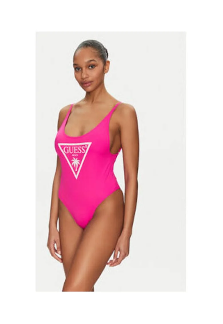 Costum intreg de baie cu logo, fucsia