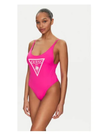 Costum intreg de baie cu logo, fucsia
