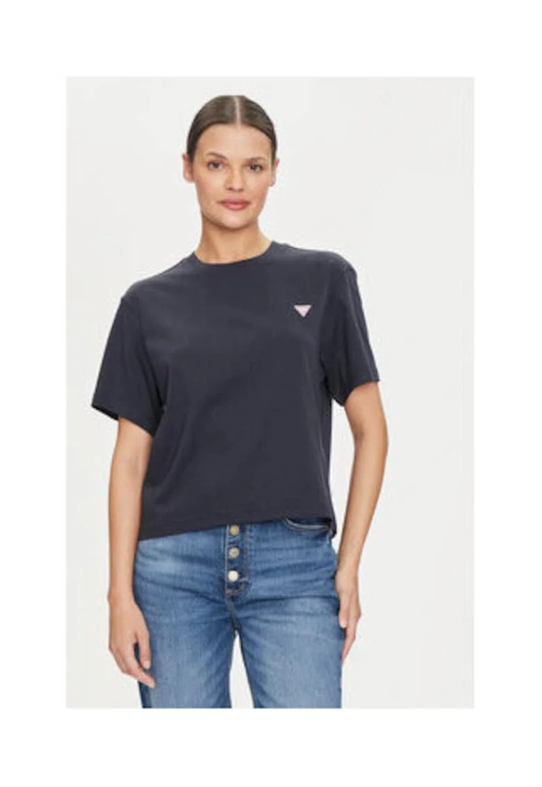 Tricou lejer din bumbac cu logo mic