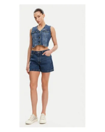 Pantaloni scurti din denim cu talie medie