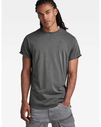 Tricou relaxed fit din bumbac organic Lash, Gri inchis