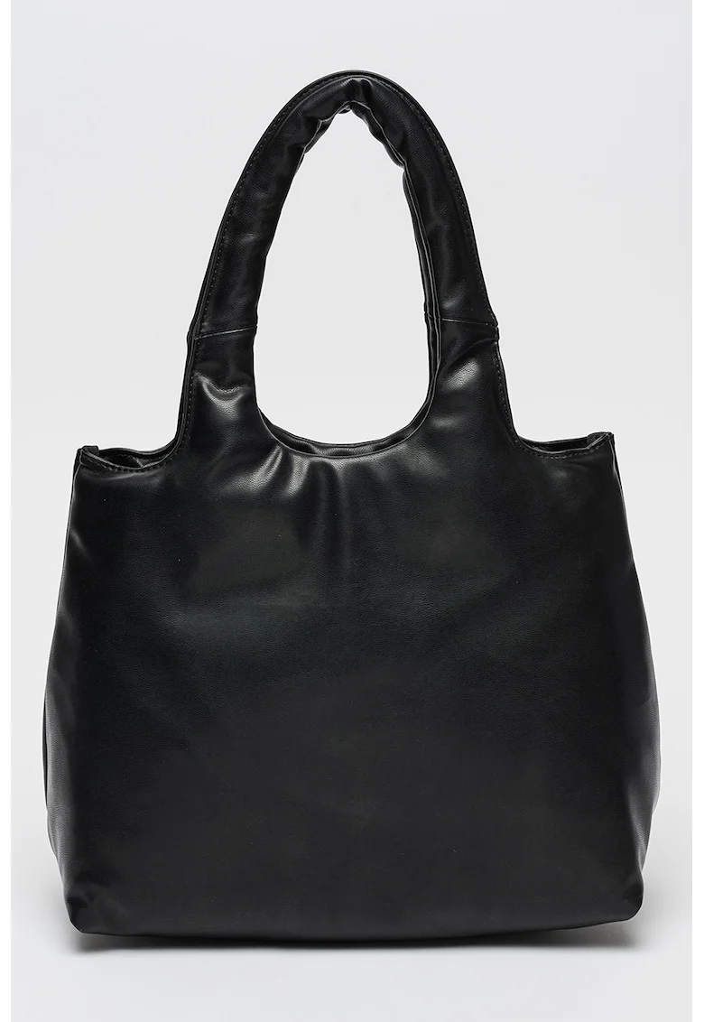 Geanta tote de piele ecologica Borbit, Negru