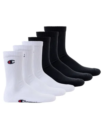 Set de sosete lungi unisex - 6 perechi, Alb/Negru