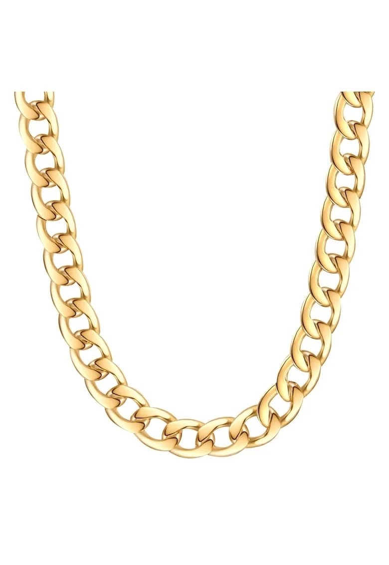 Colier lant placat cu aur de 14K, Auriu/Galben
