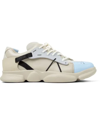 Pantofi sport unisex de piele cu aspect masiv Karst 1165, Alb/Gri
