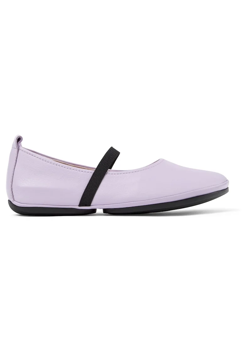 Balerini Mary Jane de piele, Violet