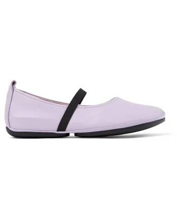 Balerini Mary Jane de piele, Violet