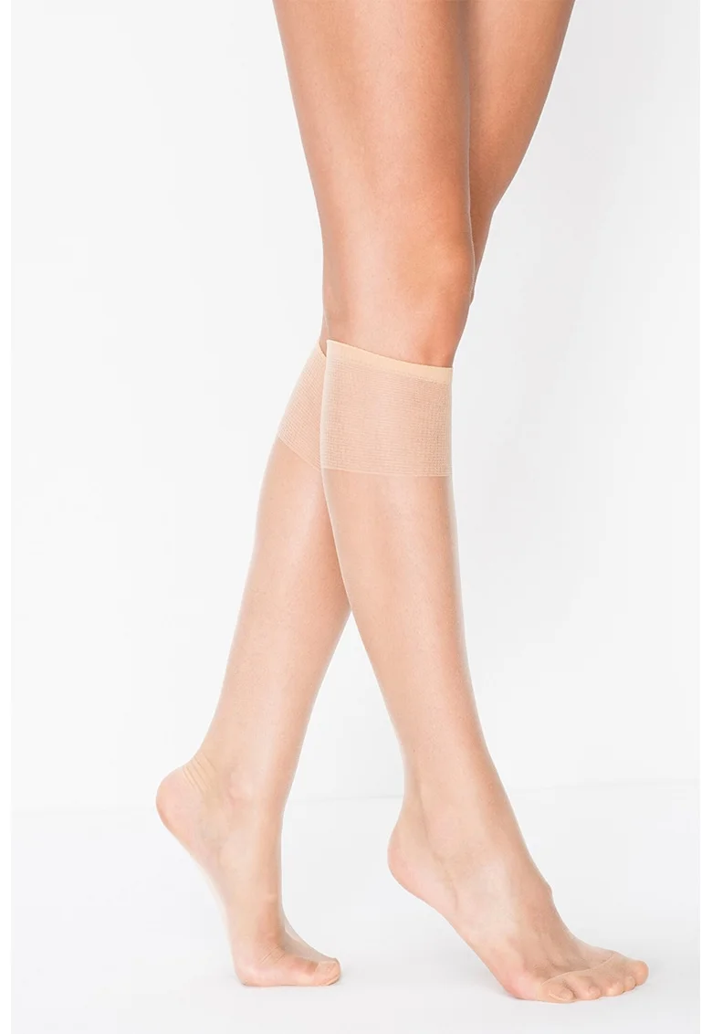 Sosete transparente lungi pana la genunchi, Bej deschis