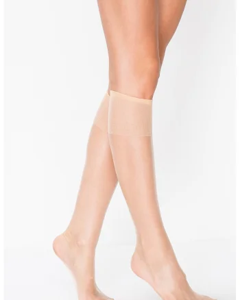 Sosete transparente lungi pana la genunchi, Bej deschis