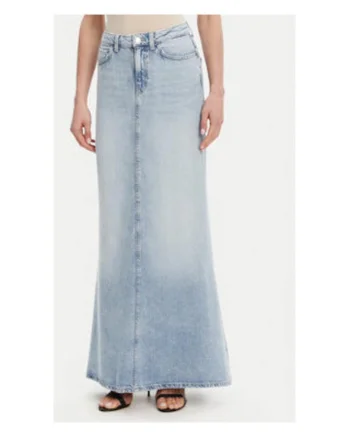 Fusta maxi de dama din denim