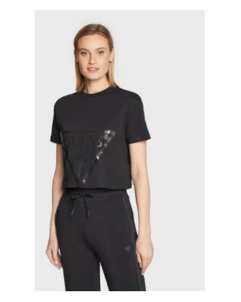 Tricou crop cu logo 0000302092833