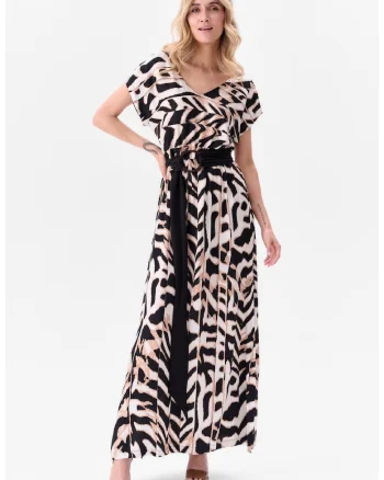 Rochie maxi cu detalii incrucisate pe spate Holdi